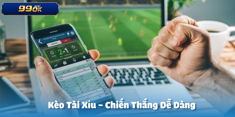 Kèo tài xỉu của nhà cái 99OK yêu cầu người chơi dự đoán tổng số bàn thắng