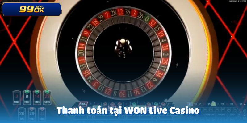 Các hình thức thanh toán tại WON Live Casino